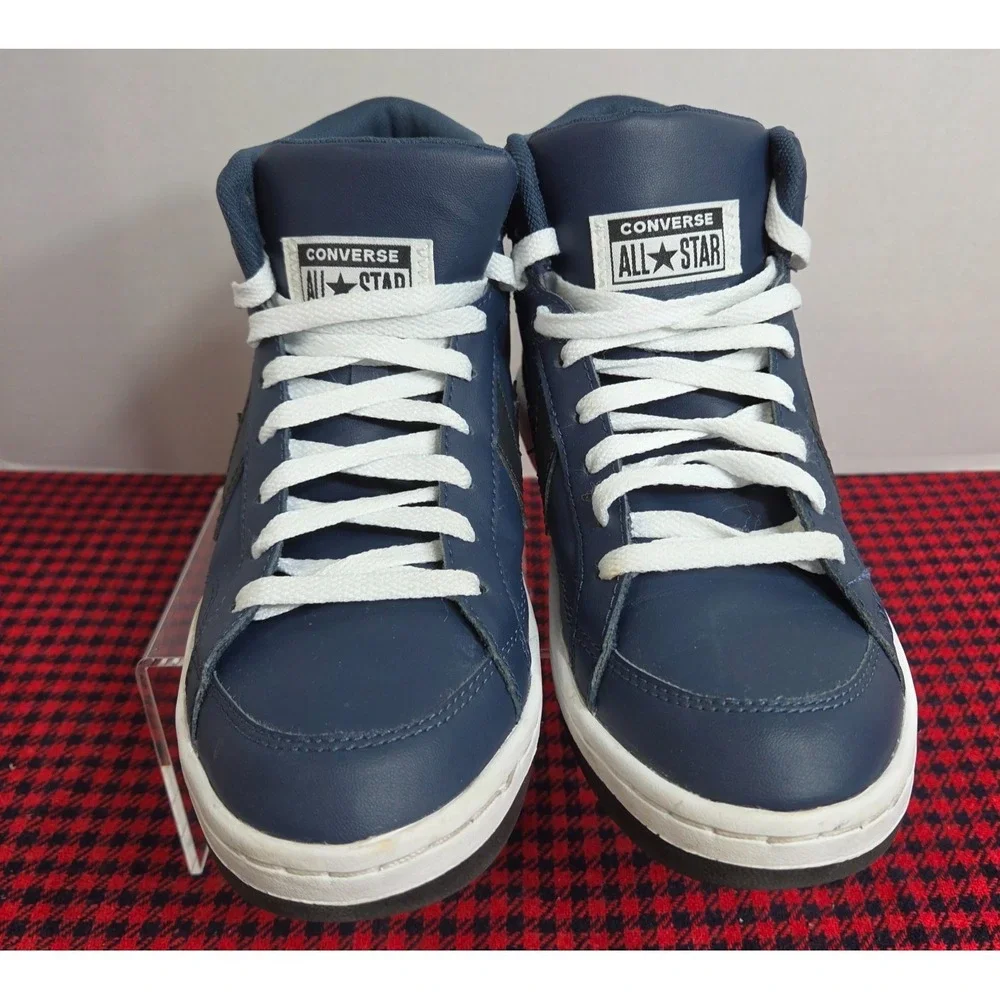 Converse Pro Blaze V2 Leather Mid Navy Black Mens 7 Womens 8.5 StyleCode AO6626C